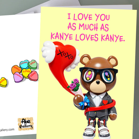 Kanye West Bear Valentine's Day Card - KAWS