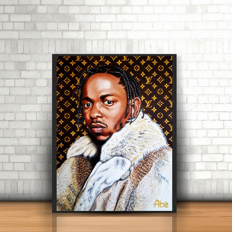 Kendrick Lamar x Louis Vuitton Monogram Portrait Art Print