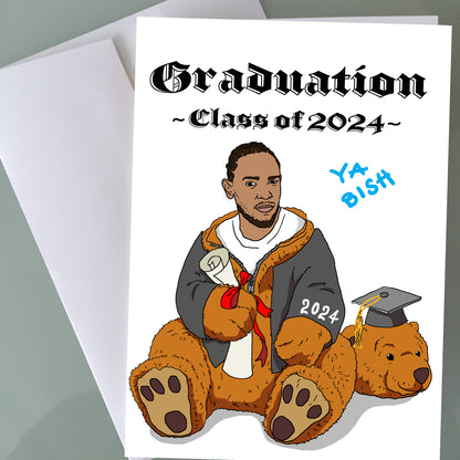 Kendrick Lamar Graduation Card - Teddy Bear