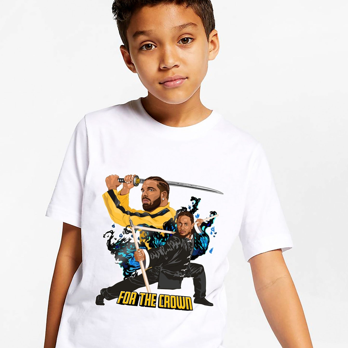 Kendrick Lamar, Drake Kid's T-Shirt - For The Crown