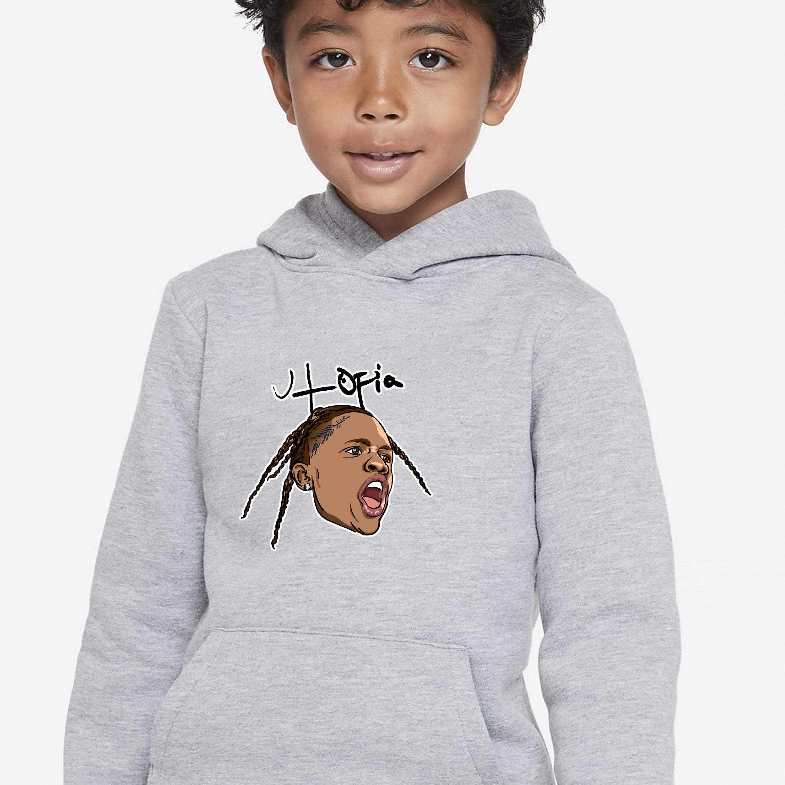 Travis Scott Kid's Hoodie Utopia, Cactus Jack Merch Gift Boys Girls