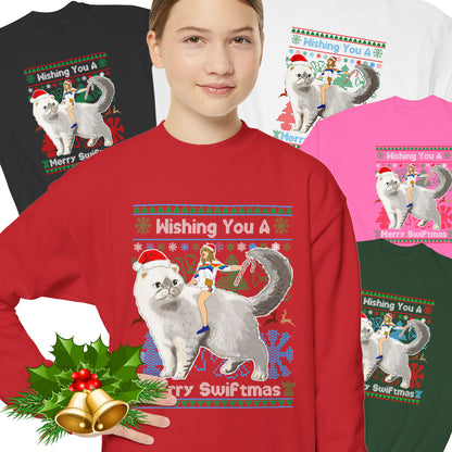 Taylor Kid's Ugly Christmas Sweater - Caticorn