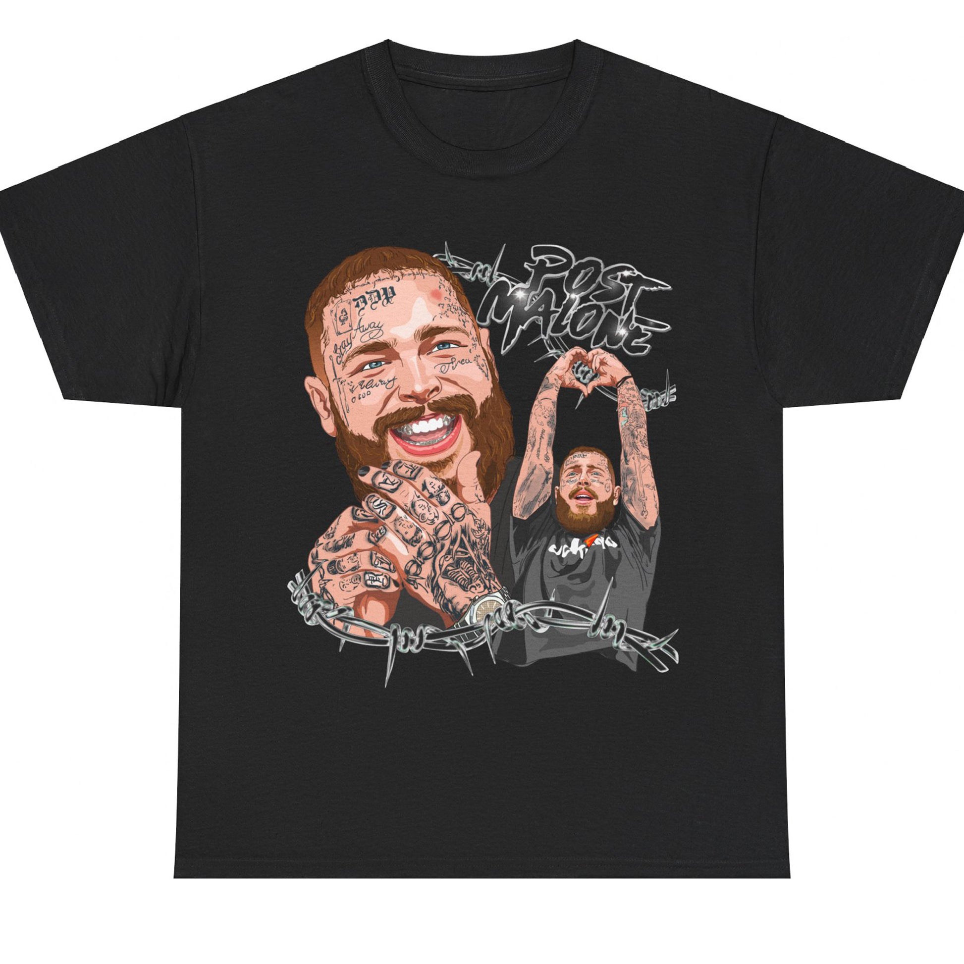 post malone t shirt dress Post Malone Ladies T-Shirt Dress: Cowboy Hat (Black)