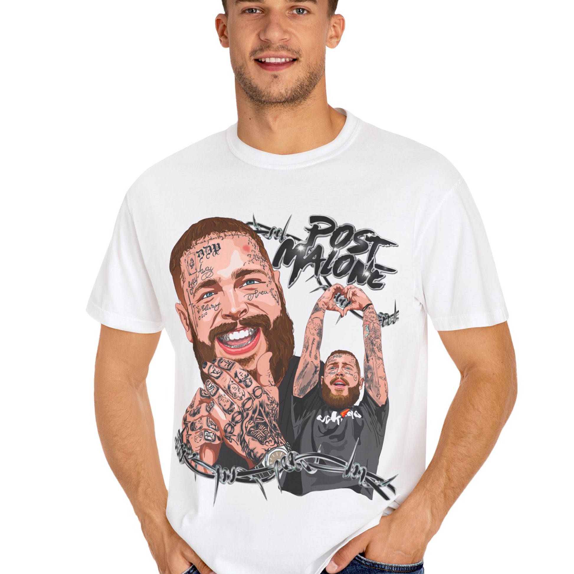 post malone t shirt dress Comfort Colors Vintage Post Malone Shirt, Malone Rap Music Shirt, F1 Trillion Tour Shirt, Posty Rapper Shirt, Malone Music the Album CC1717
