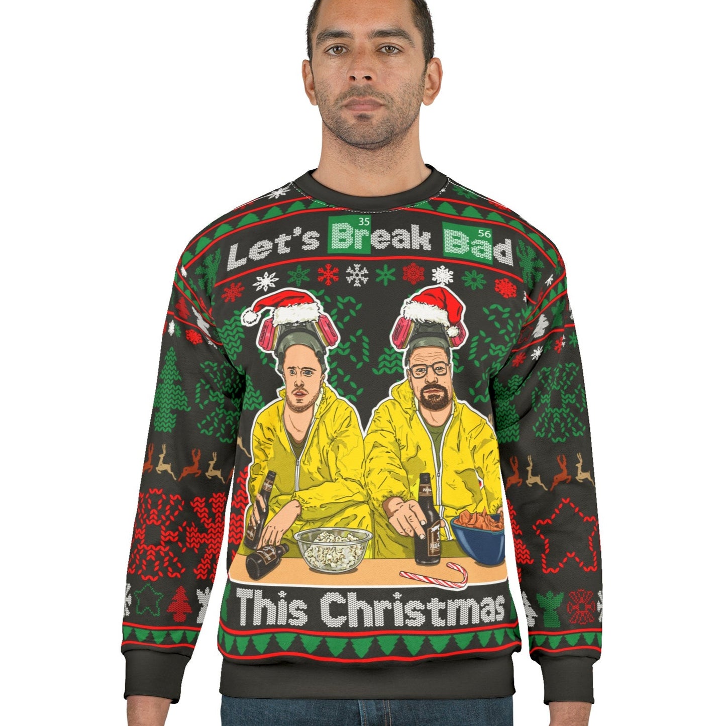 Breaking Bad Ugly Christmas Sweater Full - Cold Ones