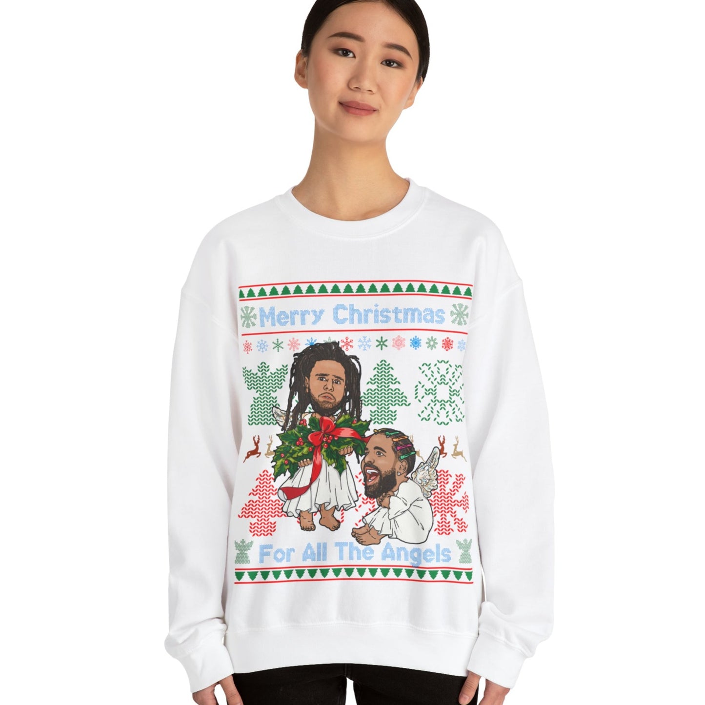 Drake, J Cole Ugly Christmas Sweater - Angels