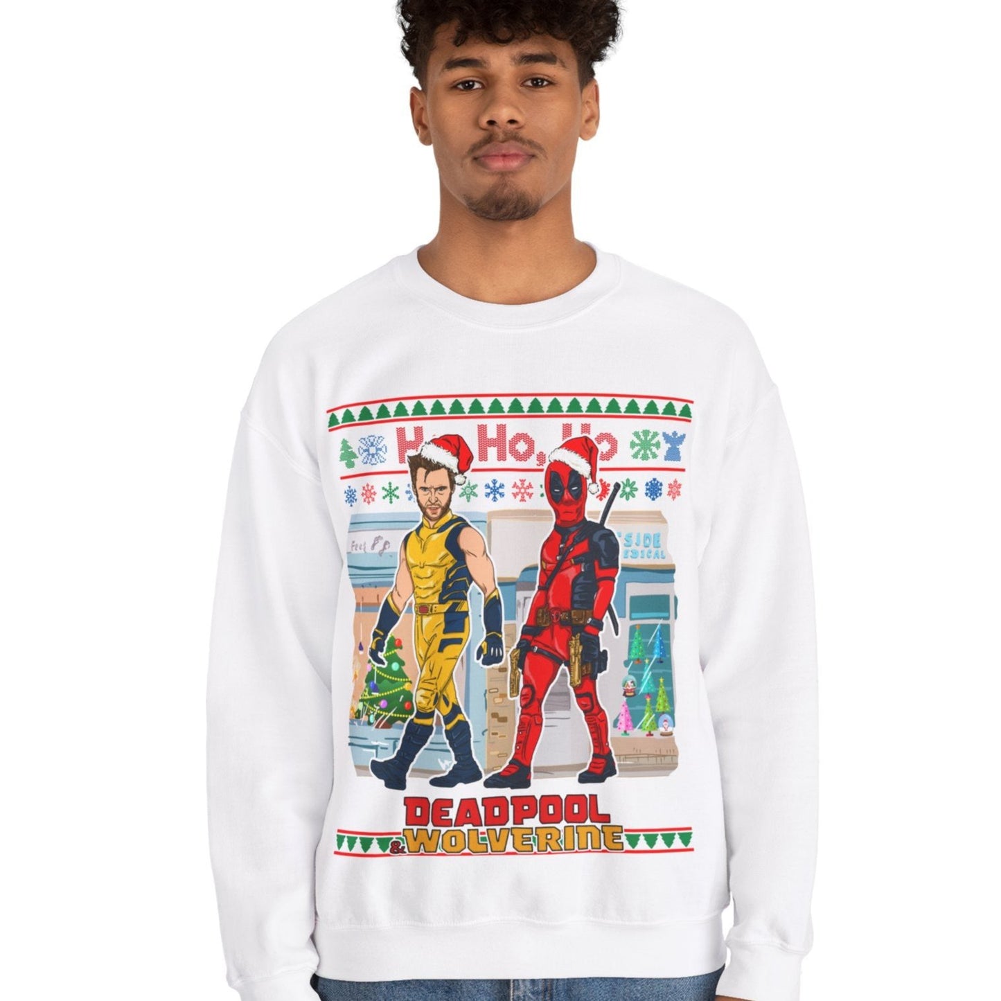 Deadpool & Wolverine Ugly Christmas Sweater - Like A Prayer