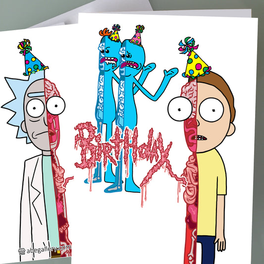 Rick and Morty Birthday Card - Organs