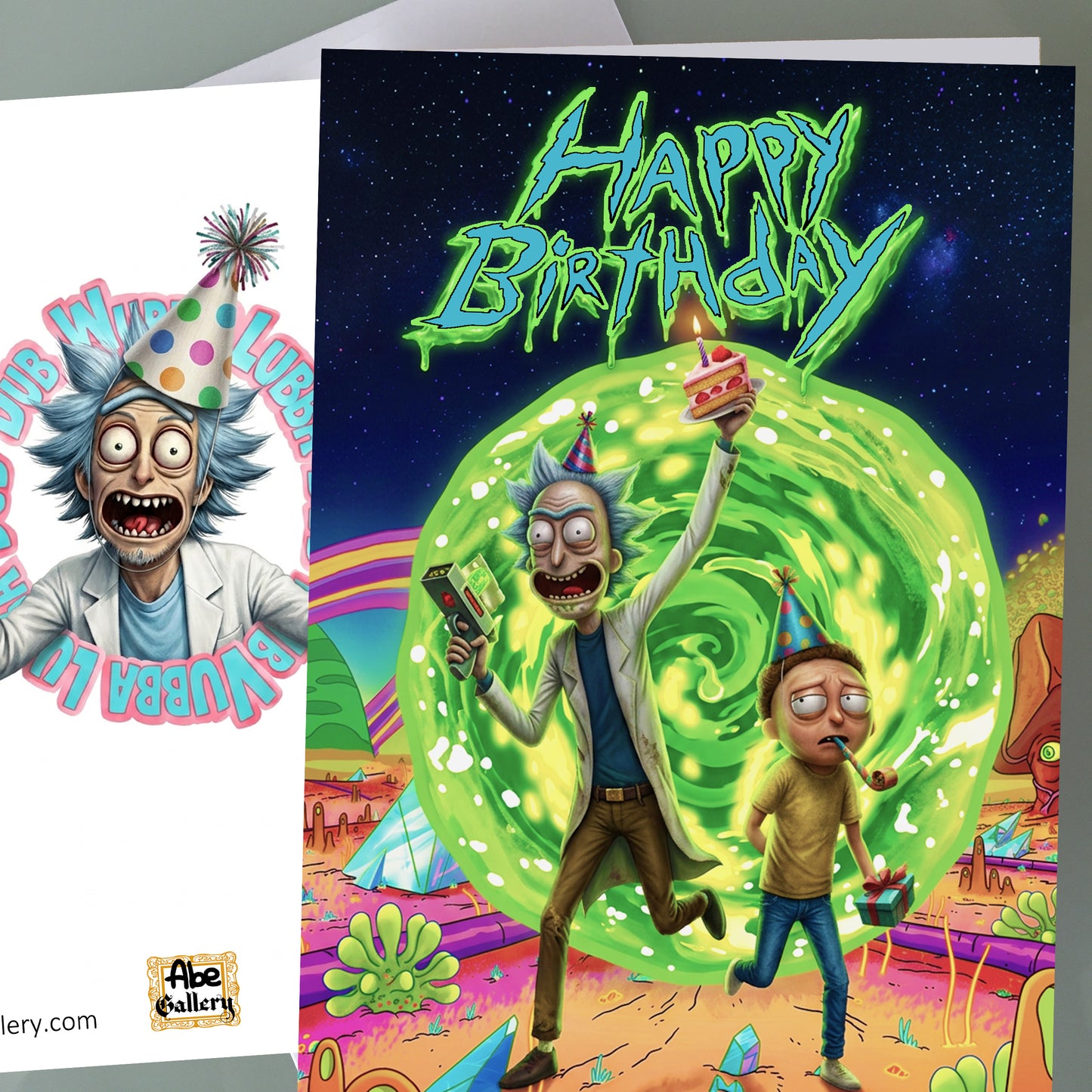Rick and Morty Birthday Card - Portal
