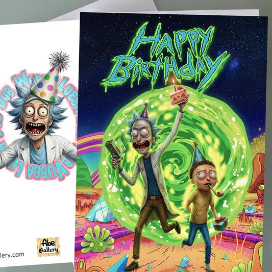 Rick and Morty Birthday Card - Portal