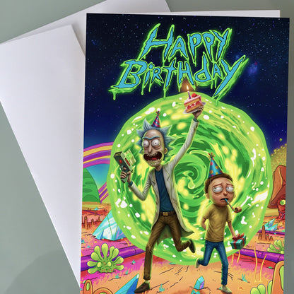 Rick and Morty Birthday Card - Portal