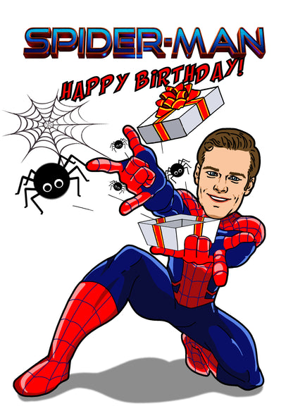 Custom Spiderman Birthday Card - No Way Home