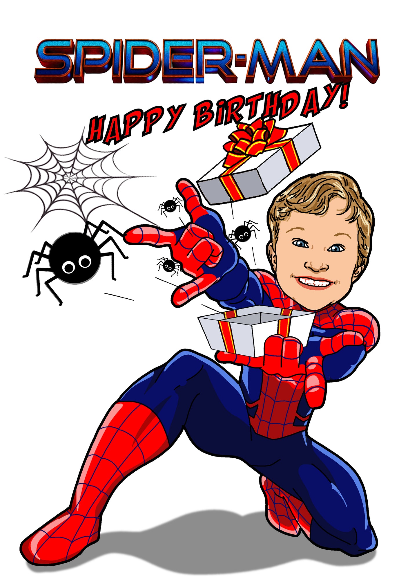 Custom Spiderman Birthday Card - No Way Home