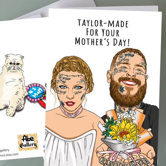 Taylor Swift, Post Malone Mother's Day Card - Fortnight