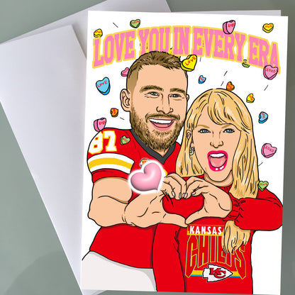 Taylor Swift, Travis Kelce Valentine's Day Card - Kansas Chiefs