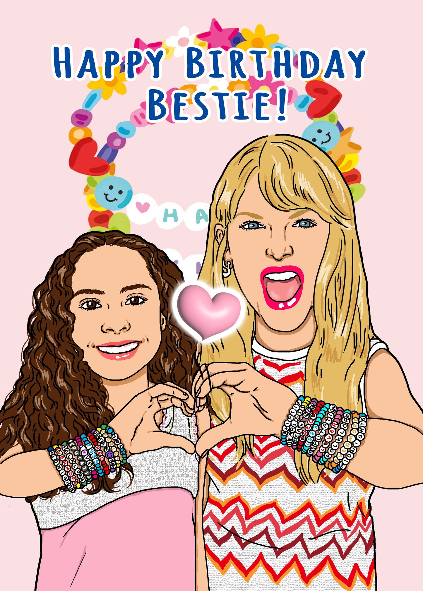 Custom Taylor Swift Birthday Card - Bestie Bracelet