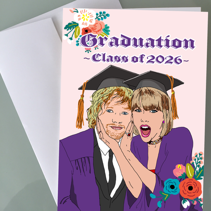 Taylor, Ed Sheeran Graduation Card - Congratulations!