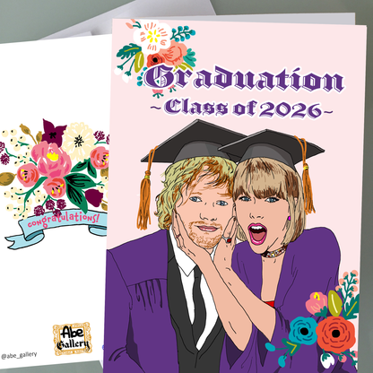 Taylor, Ed Sheeran Graduation Card - Congratulations!