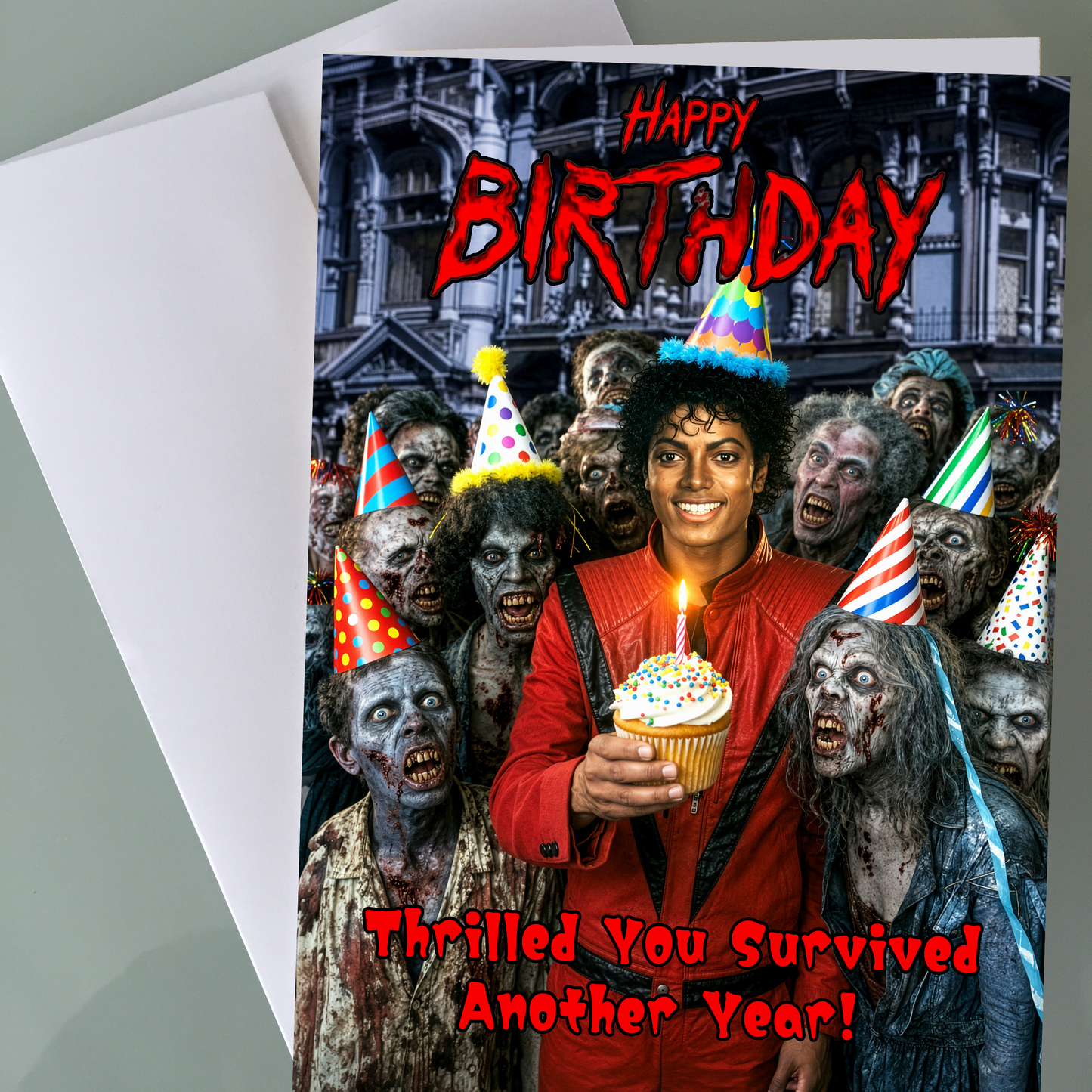 Michael Jackson Birthday Card - Thriller