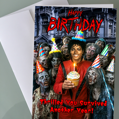 Michael Jackson Birthday Card - Thriller