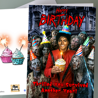 Michael Jackson Birthday Card - Thriller