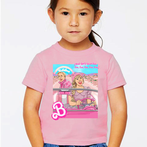 Barbie & Ken Toddler T-Shirt - Pink Corvette