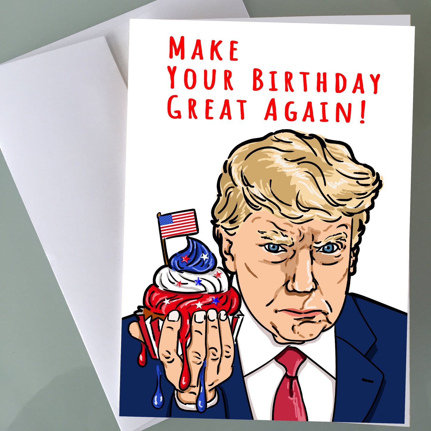 Donald Trump Birthday Card - Mug Shot