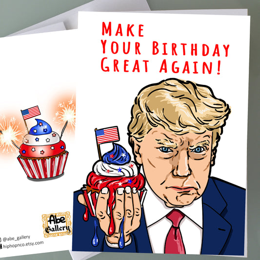 Donald Trump Birthday Card - Mug Shot