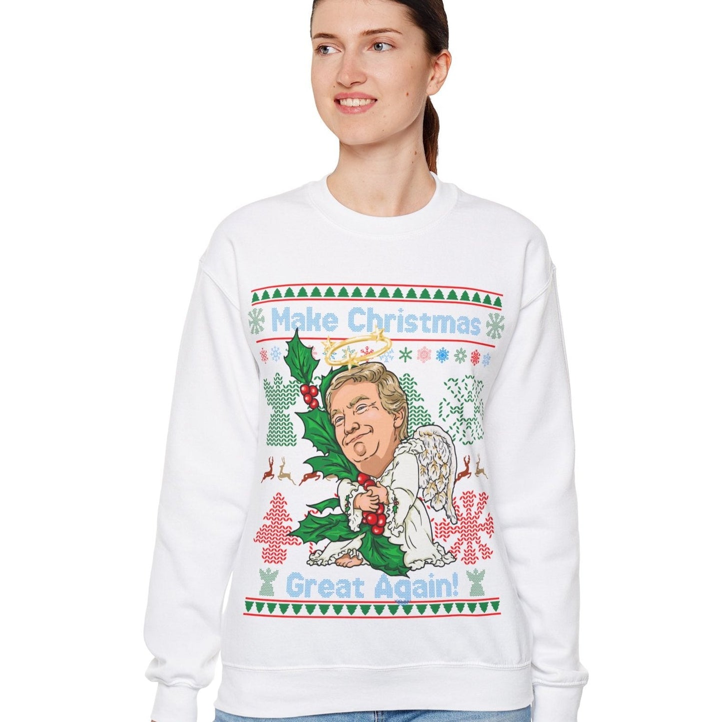 Donald Trump Ugly Christmas Sweater - Angel