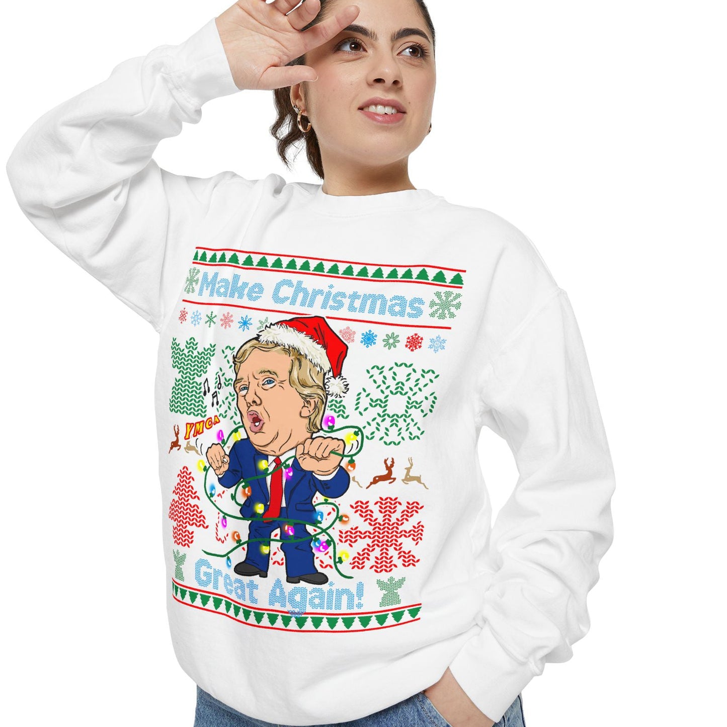 Donald Trump Ugly Christmas Sweater - Dancing