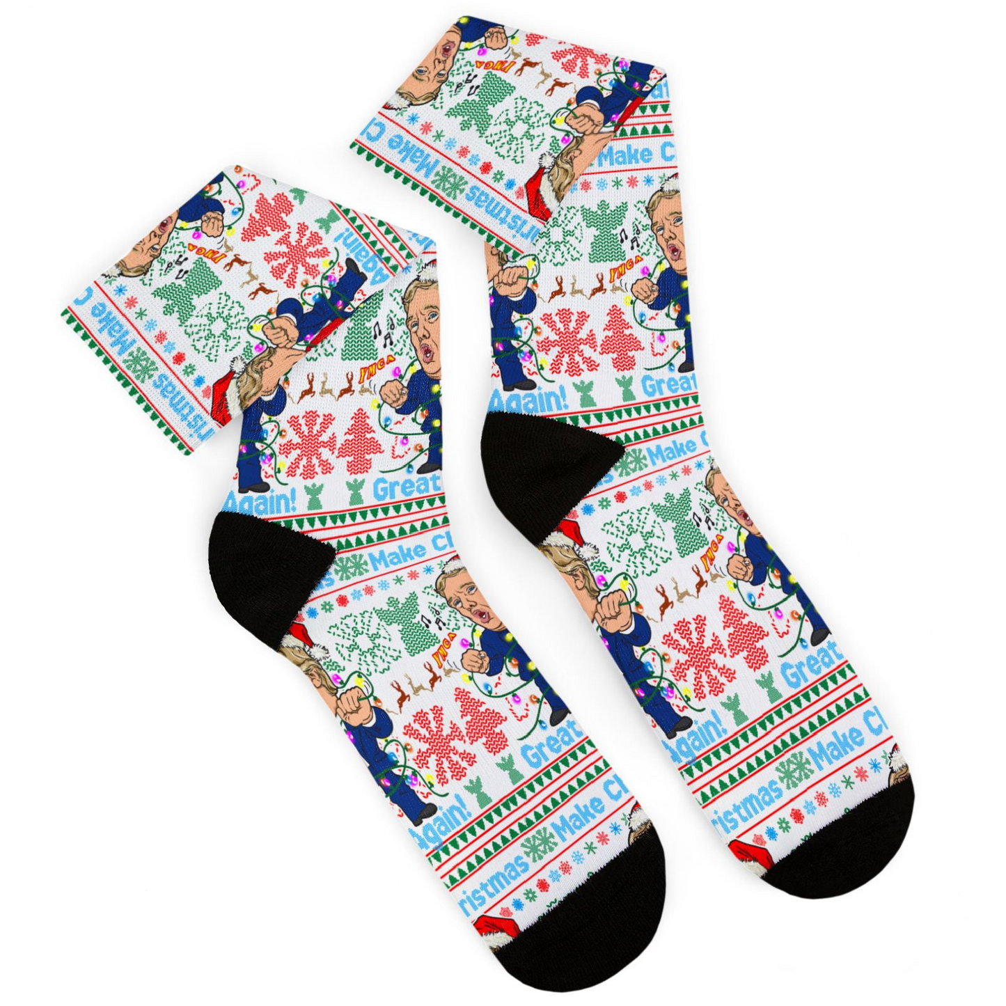Donald Trump Christmas Socks - Dancing