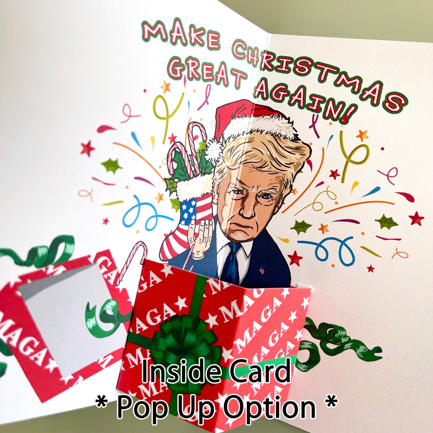 Donald Trump, Elon Musk Christmas Card - Angels