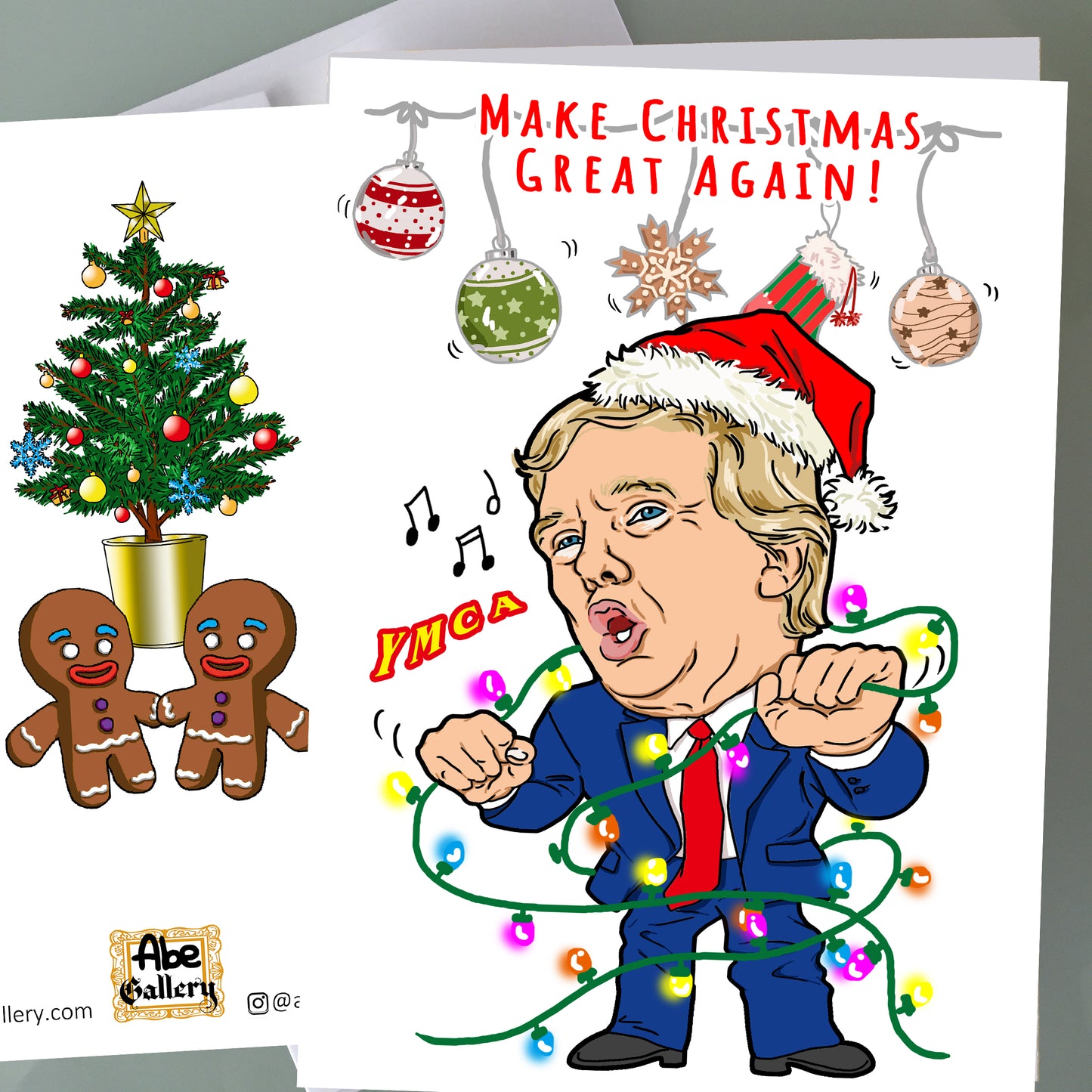 Donald Trump Christmas Card - Christmas Lights