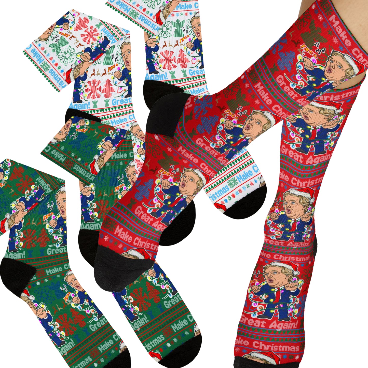 Donald Trump Christmas Socks - Dancing