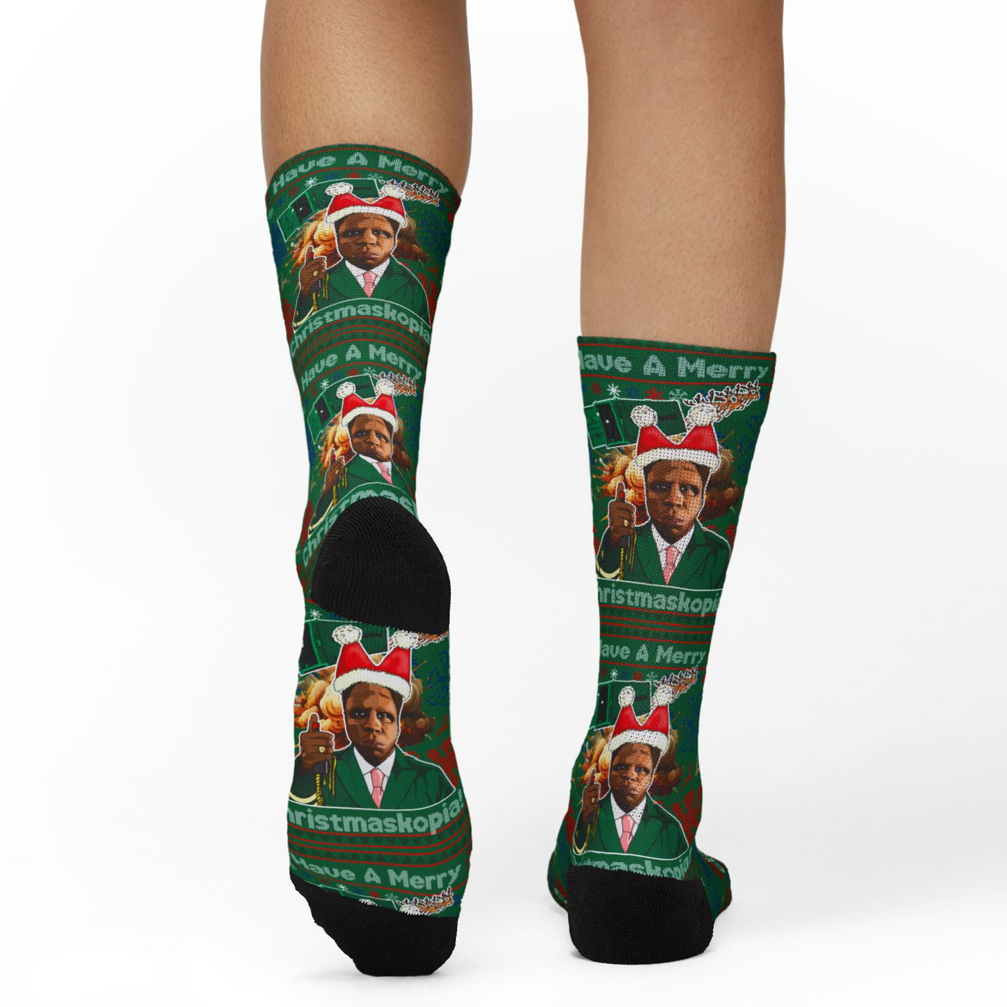 Tyler The Creator Christmas Socks - Chromakopia