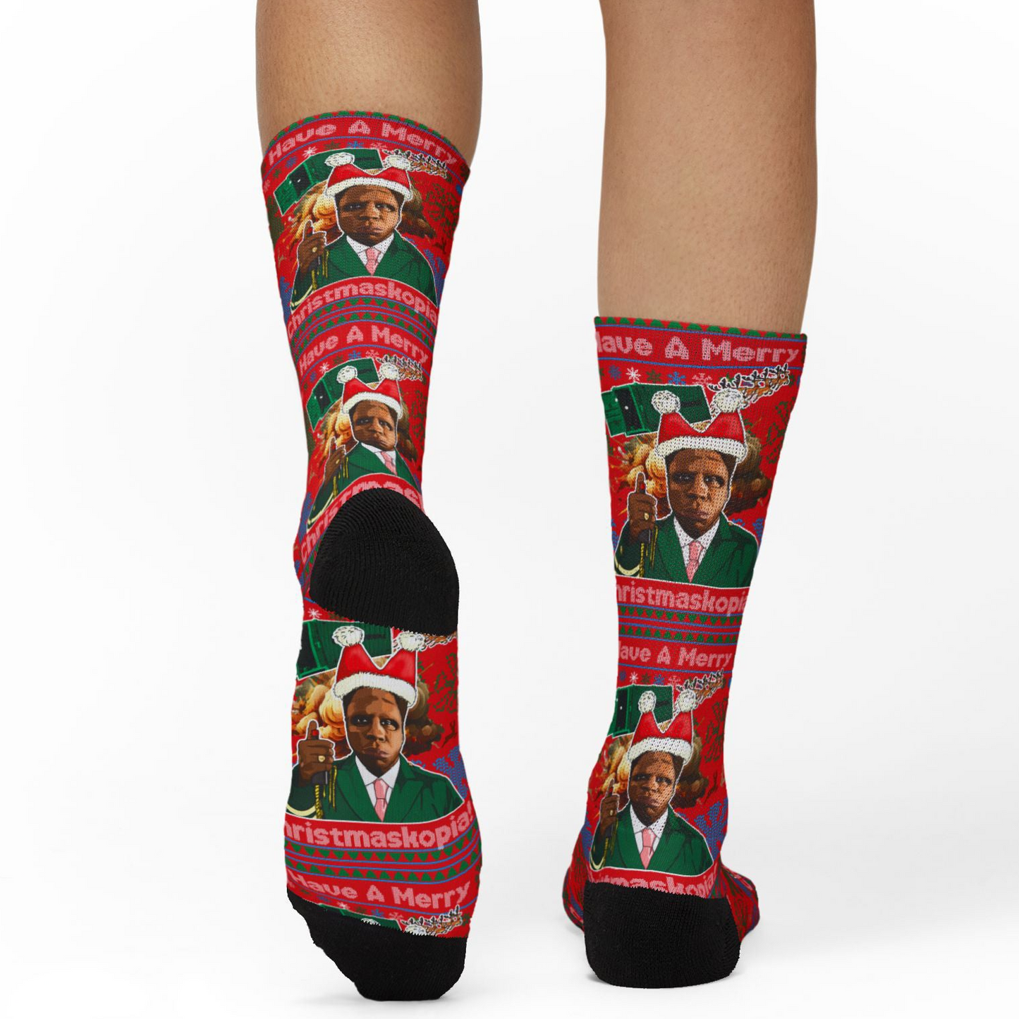 Tyler The Creator Christmas Socks - Chromakopia