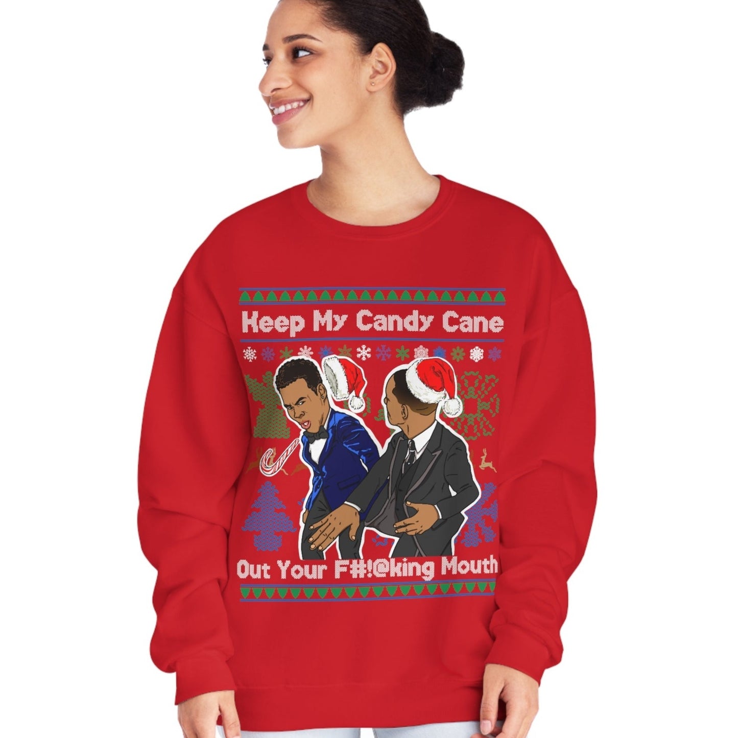 Will Smith, Chris Rock Ugly Christmas Sweater - Oscars