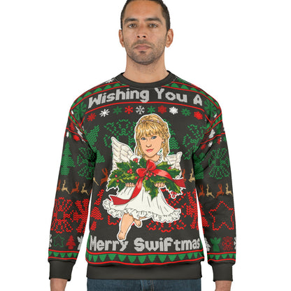 Taylor Swift Ugly Christmas Sweater Full - Angel