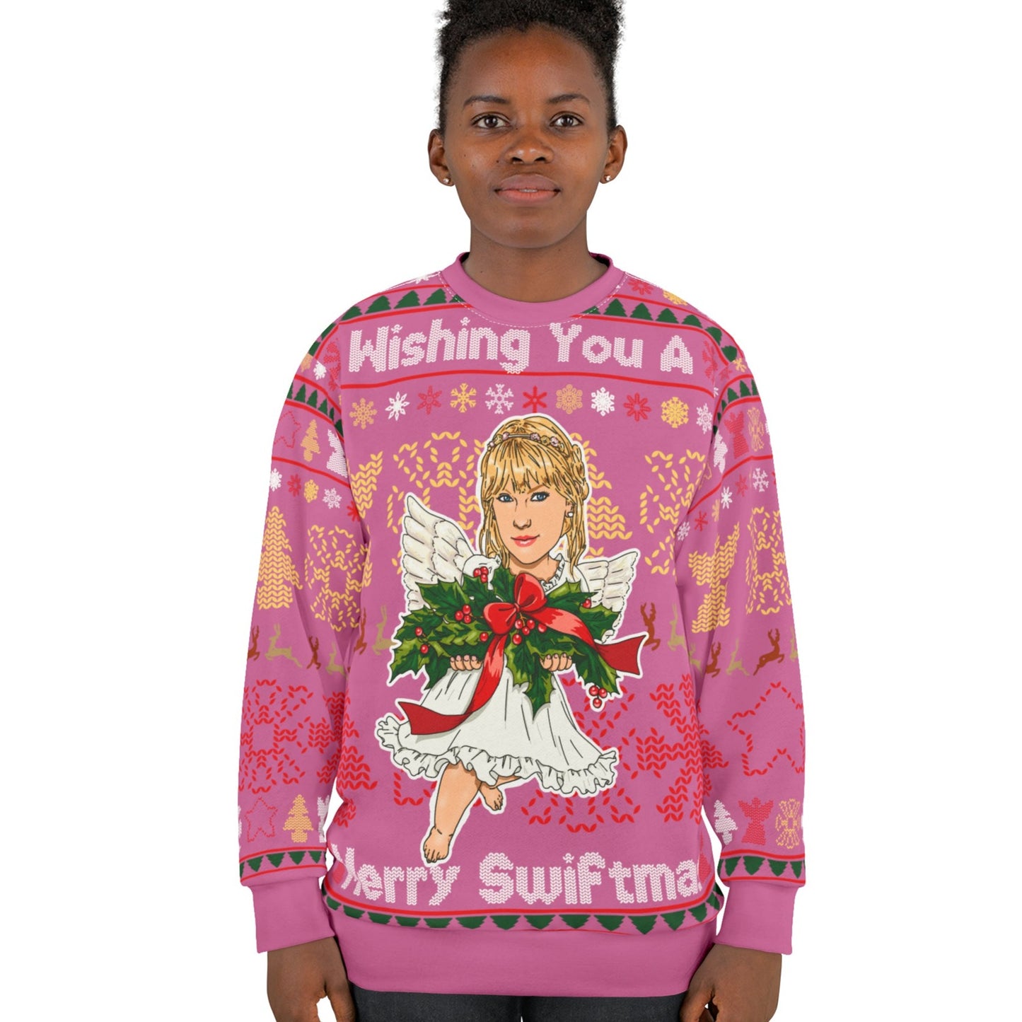 Taylor Swift Ugly Christmas Sweater Full - Angel