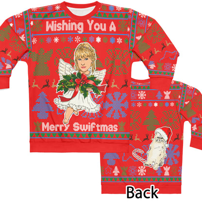 Taylor Swift Ugly Christmas Sweater Full - Angel