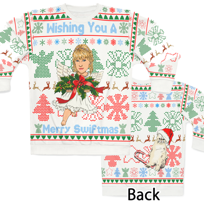 Taylor Swift Ugly Christmas Sweater Full - Angel