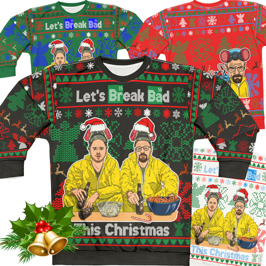 Breaking Bad Ugly Christmas Sweater Full - Cold Ones