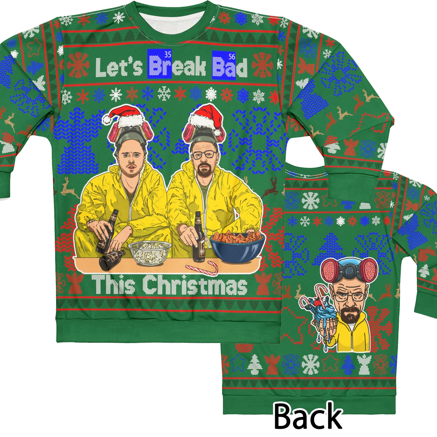 Breaking Bad Ugly Christmas Sweater Full - Cold Ones