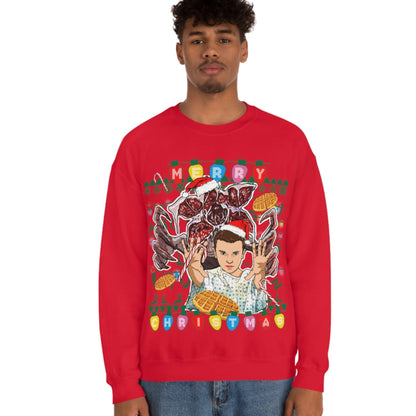 Stranger Things Ugly Christmas Sweater - Demogorgon