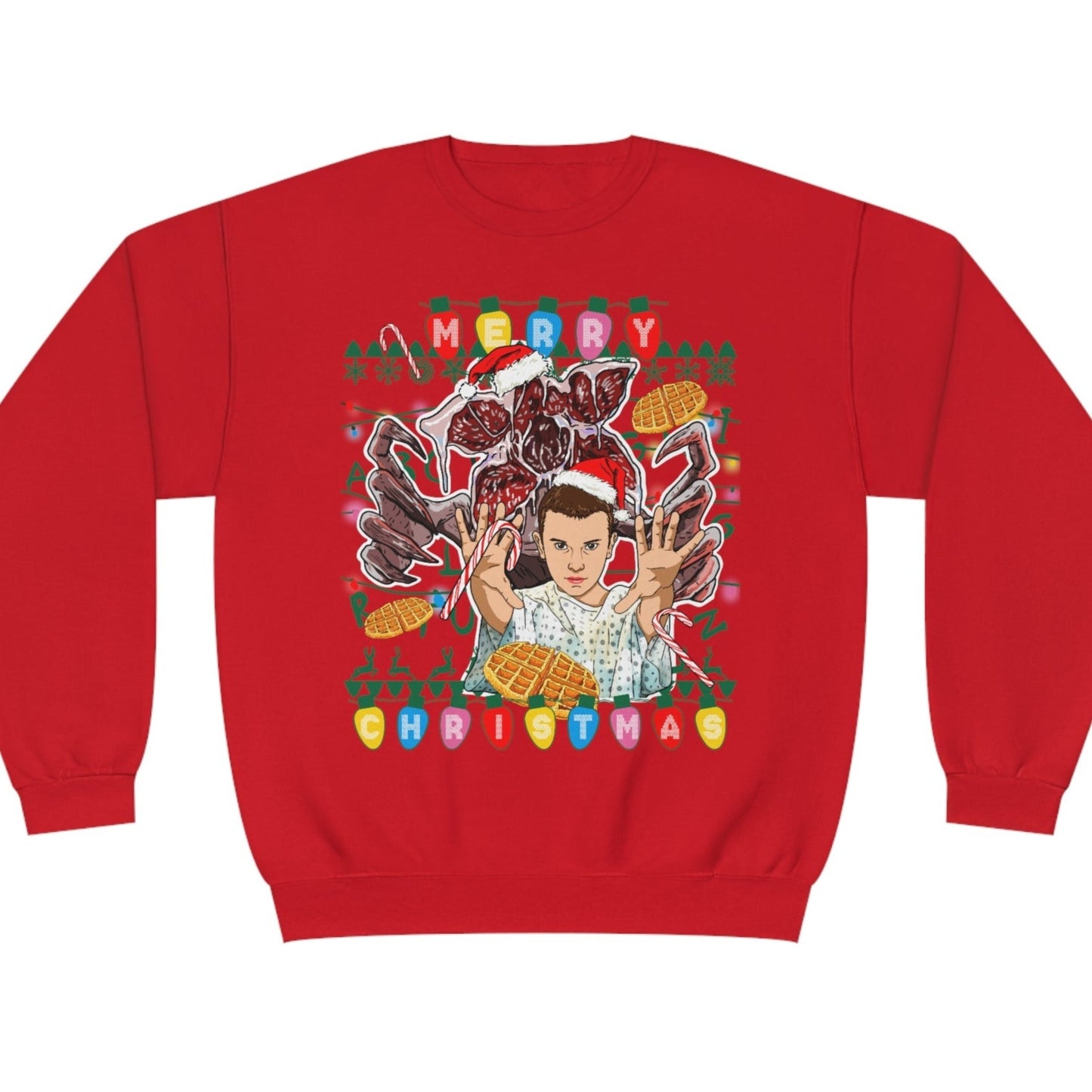 Stranger Things Ugly Christmas Sweater - Demogorgon