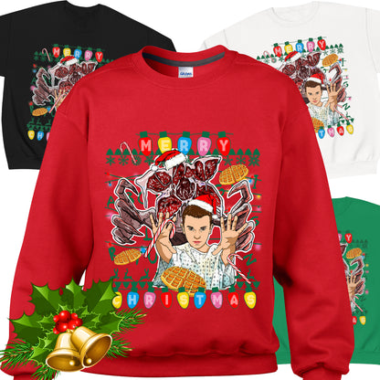 Stranger Things Ugly Christmas Sweater - Demogorgon