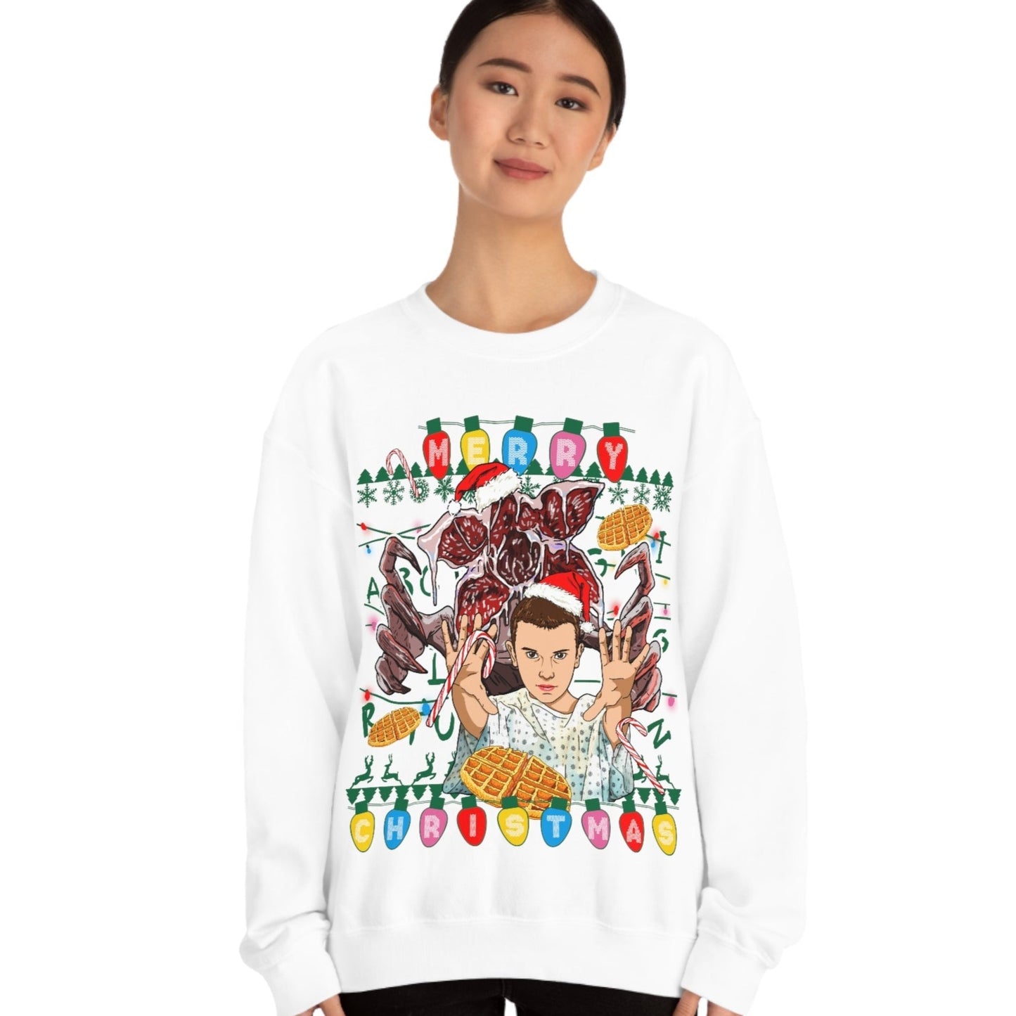 Stranger Things Ugly Christmas Sweater - Demogorgon