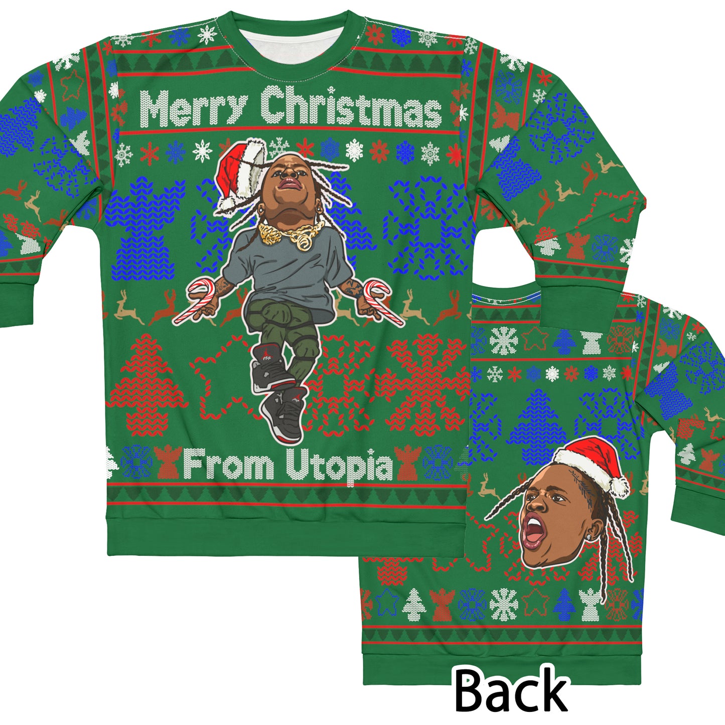 Travis Scott Ugly Christmas Sweater Full - Utopia