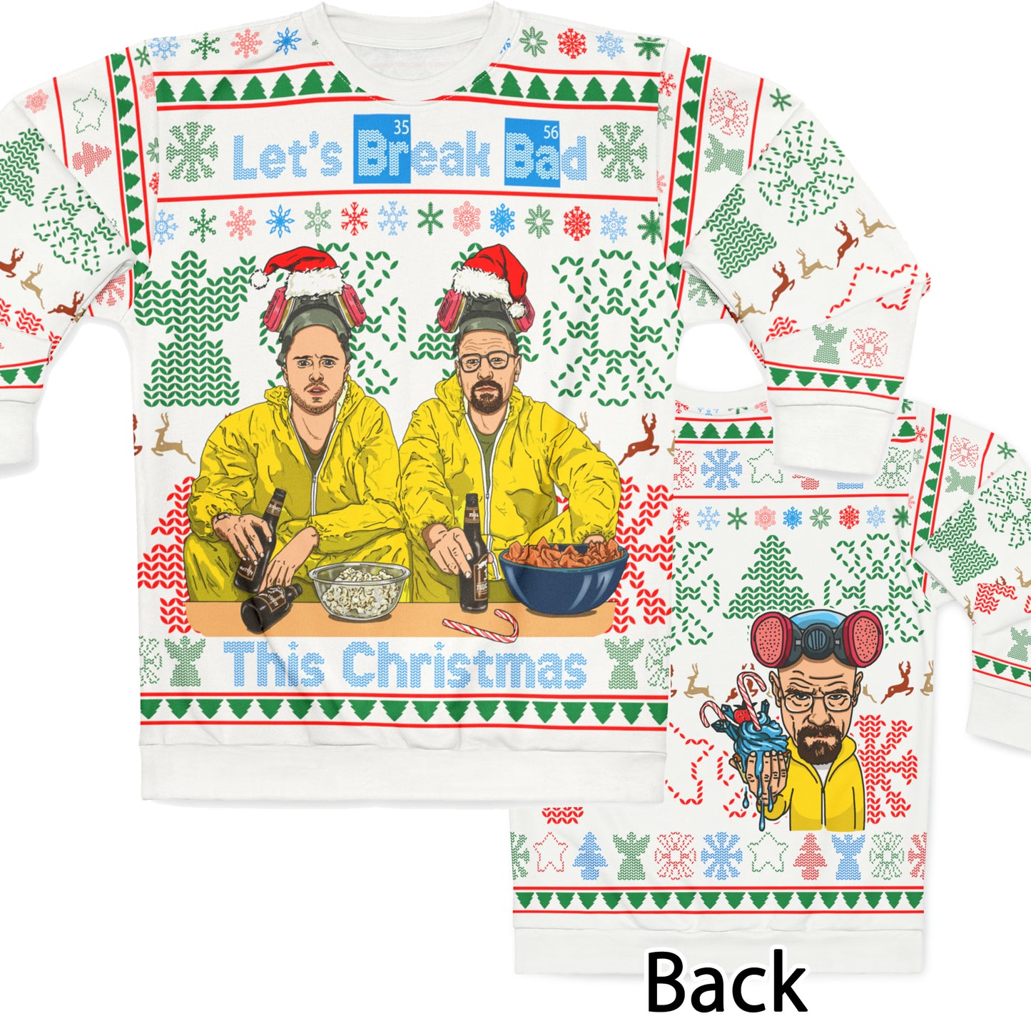 Breaking Bad Ugly Christmas Sweater Full - Cold Ones