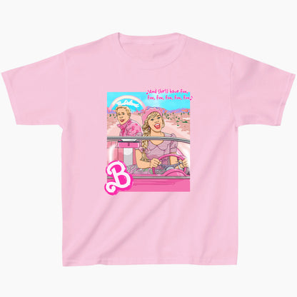 Barbie & Ken Kid's T-Shirt - Pink Corvette